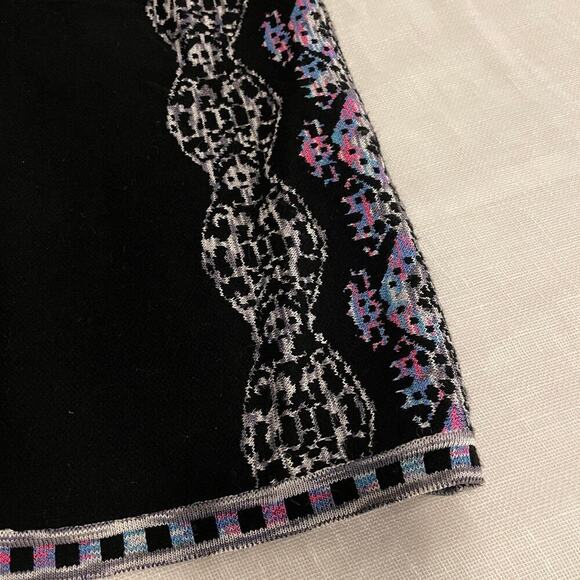 Nanette Lepore Sweater Knit Mystical Stitch Dress | Black Multi, M, $448 NWOT - Picture 7 of 12